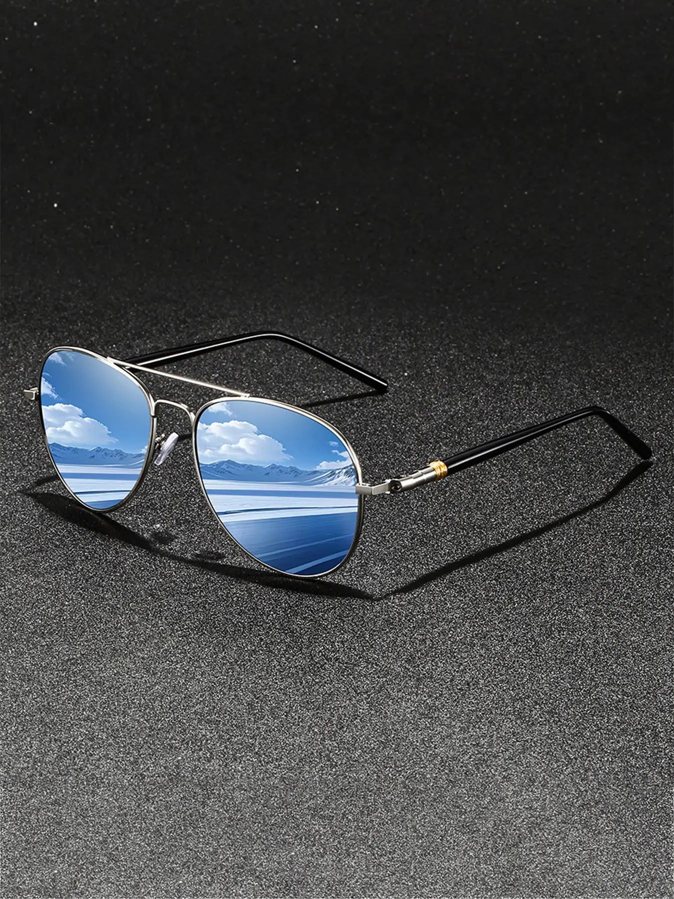 Classic Polarized Aviator Sunglasses Retro Trendy UV400 Protection Lightweight Vintage Retro 70s Large Squared Aviator Sunglasses for Women  main image 2