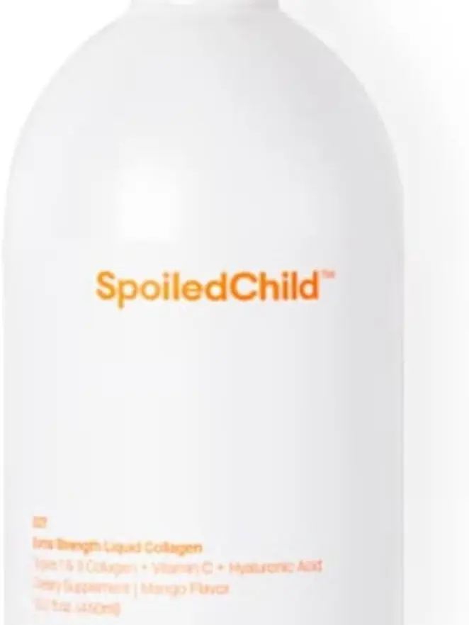 SpoiledChild Collagen Peptides + Vitamin C + Hyaluronic Acid Liquid Collagen Mango Flavor