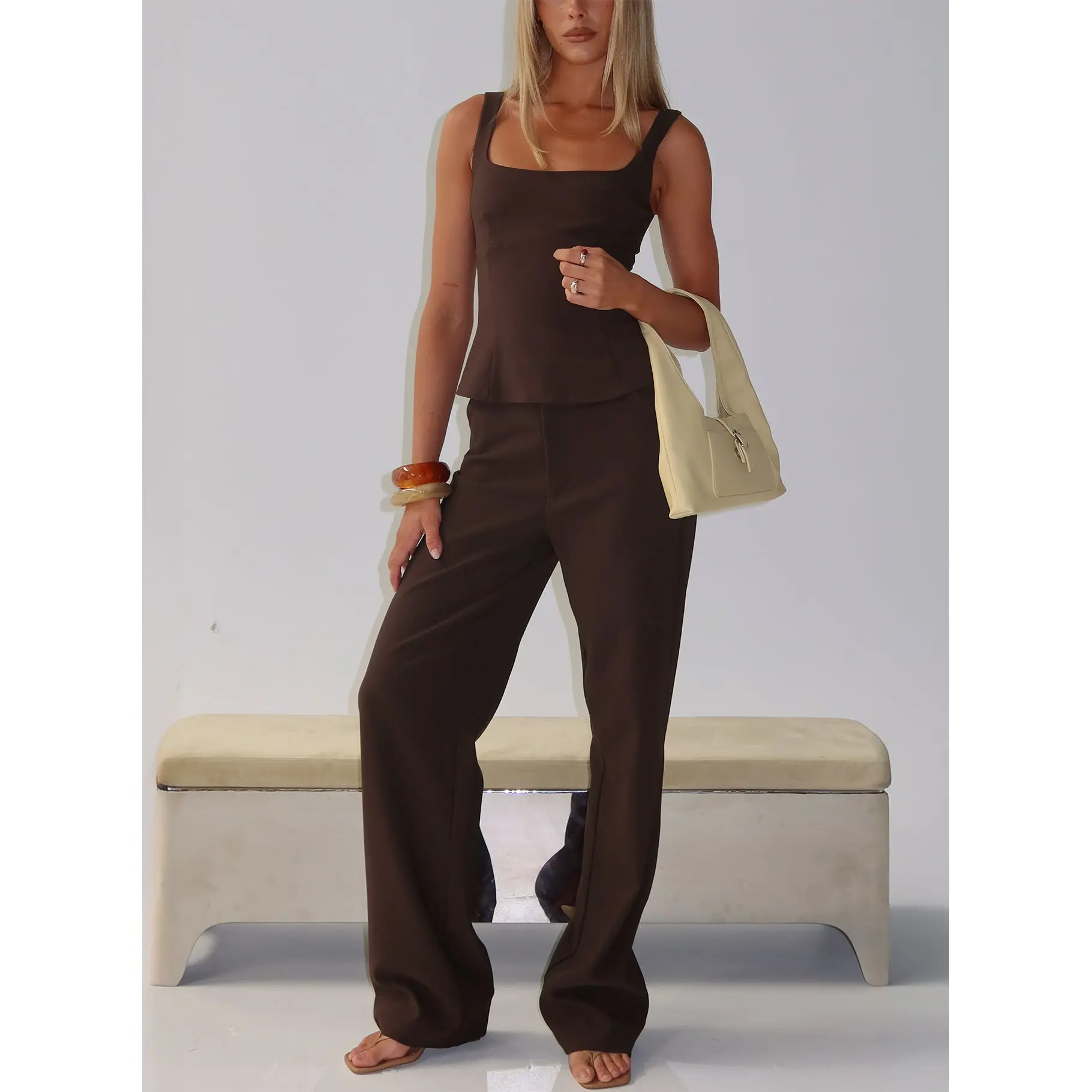 Kinsie Tailored Pants Brown