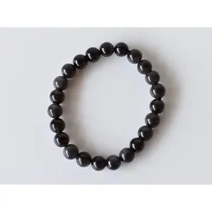 Black Obsidian Crystal Bracelet 6mm and 8mm