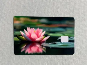 Pink Lotus Water Lily Credit Card Artwork Design