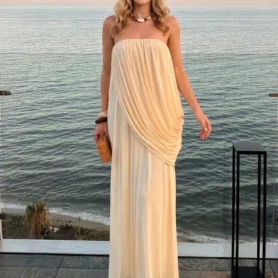 red flowy cocktail dress Women's Something Good Wine Red Floral Applique Maxi Dress | Size: Xs main image 0