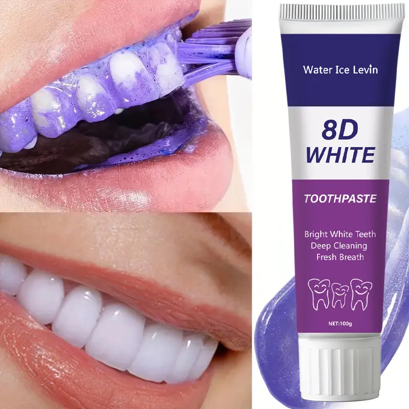 Water Ice Levin Snow Toothpaste 100g Purple Whitening Toothpaste with ...