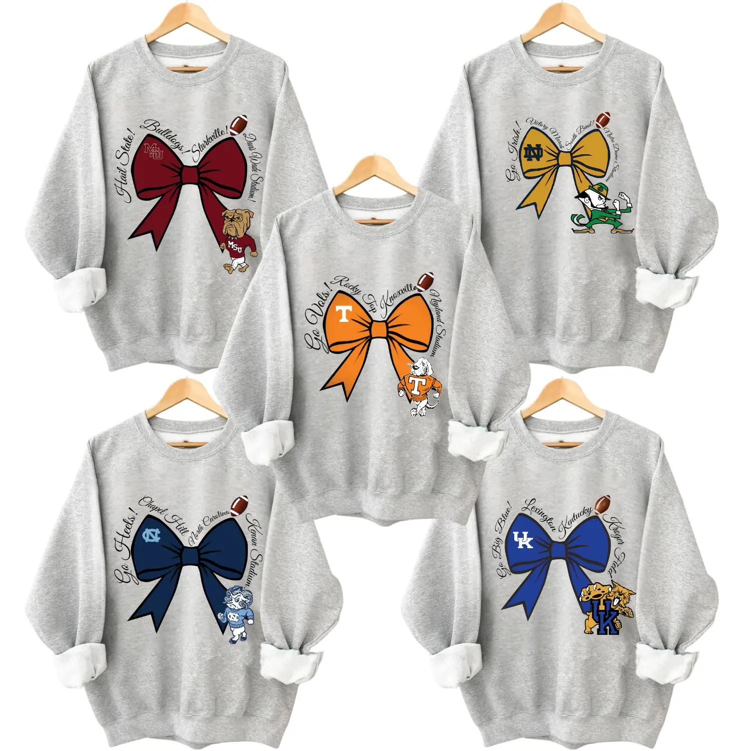 All Team Vintage ASH GREY Sweatshirt – Football College Mascots Tee – Unisex Throwback Sports Shirt - Menswear Womenswear - Gift For Fans