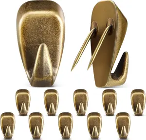Cubicle Hooks Fabric Panel Wall Hooks Cubicle Clips Picture Hangers for 40 Lbs Office Home Kitchen Room Board Hanging Supplies(Bronze,10 Pieces)