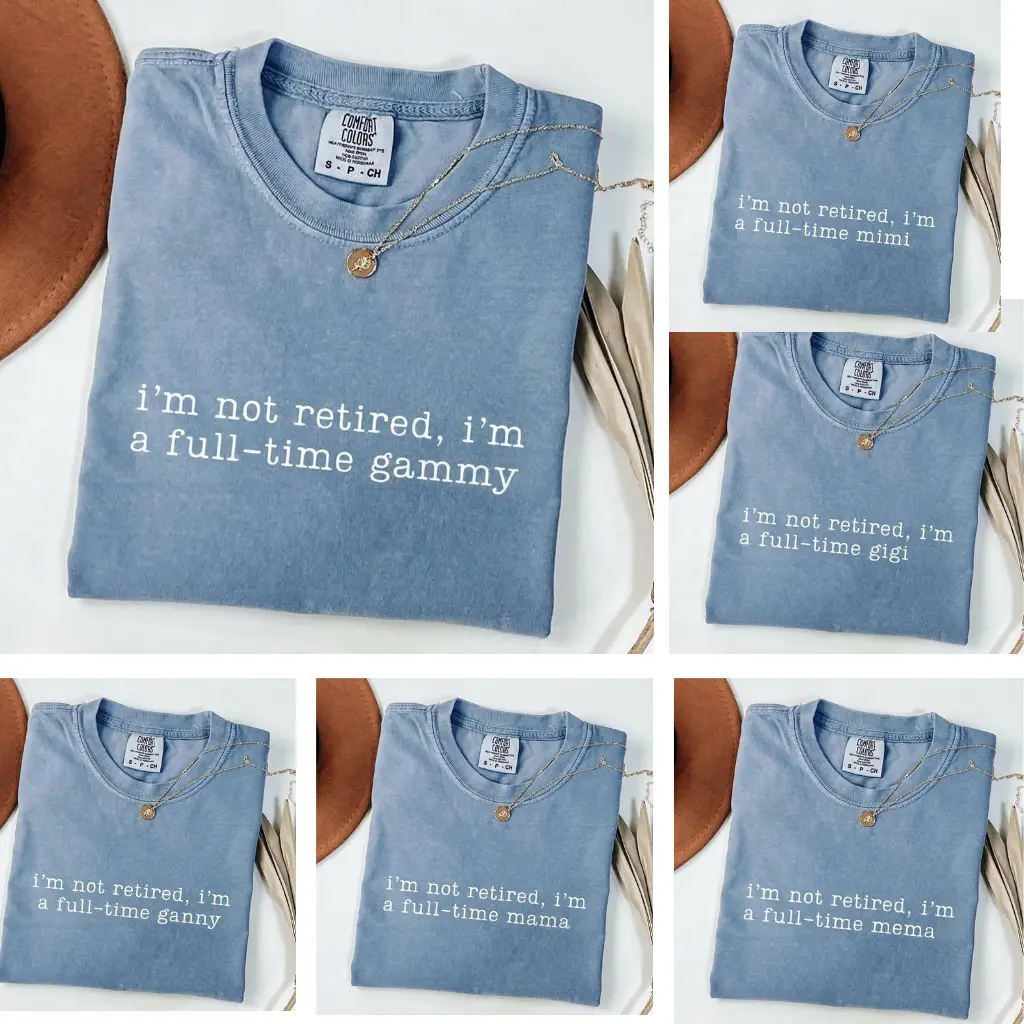 Comfort Colors Memaw Shirt I'm Not Retired I'm A Full-Time Memaw Funny Memaw Shirt Memaw Gifts Mothers Day Gift For Memaw Retirement Grandma - AG