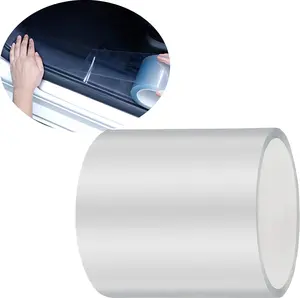Car Door Edge Guard Invisible Automotive Door Sill Guard Protectors AntiScratch Adhesive Tape Waterproof Strips for Car Door Edge Protection (Ft x .", Transparent)