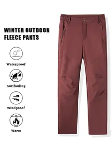 Women's Winter Fleece Lined Pants, Fitness Trousers, Waterproof Windproof Warm Work Pants, Hiking Trekking Climbing Sports Thermal Pants