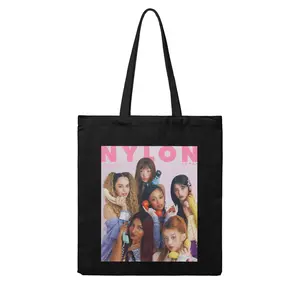 Yartlab Katseye Fan Print Canvas Tote Bag Reusable Casual Shoulder Handbag for K-Pop Lovers 2026
