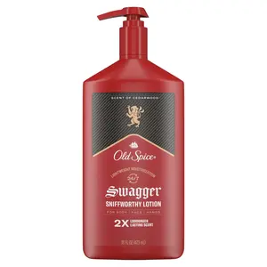 Old Spice Hand and Body Lotion for All Skin Types, 24/7 Lightweight Moisturization with Amazing Scent, Swagger Scent of Cedarwood, Instant Absorption, 16oz