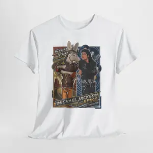 Retro Pop Culture Poster Tee — MJ & Spike Design