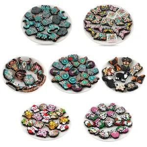 25PCS Cow Dog Butterfly Turquoise Halloween Series Animel Silicone Focal beads for Keychain Making,Silicone Beads for Pens