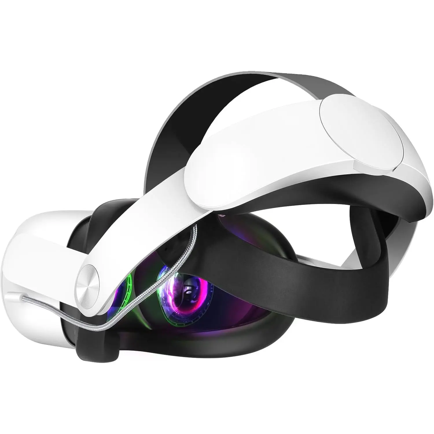 Strap with  for Oculus Quest 2, 10000mAh Fast   Pack Extend 8H Playtime, Counter Balance Adjustable Elite Strap Replacement Accessories Enhanced Comfort Support in VR