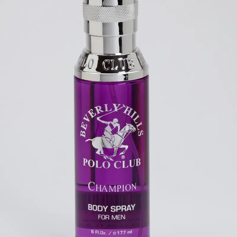 Beverly Hills Polo Club | Champion Natural Body Spray 200ml for Men - Long-Lasting Fragrance with Natural Essential Oils - Bold & Masculine Scent - Provides All-Day Freshness | Ideal for Everyday & Special Occasions