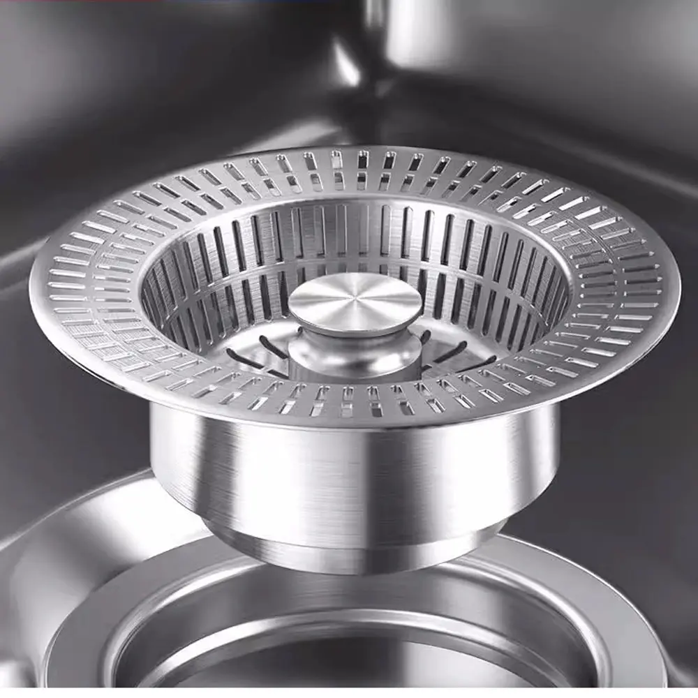 Stainless steel kitchen sink filter strainer bounce core filter drainer sink universal vegetable sink leak plug