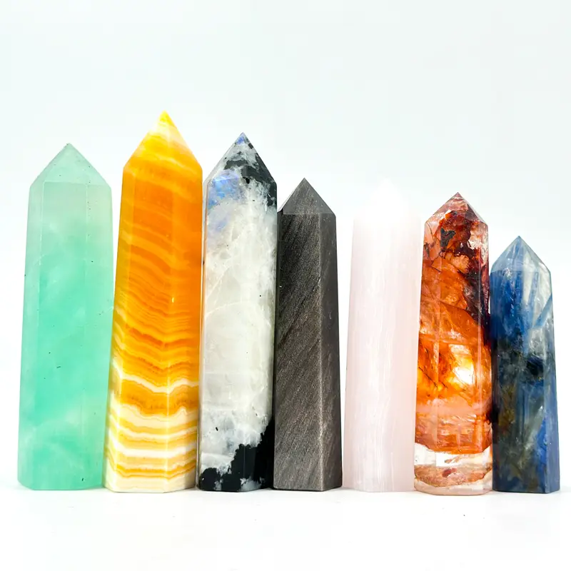 【SG Live】Natural Crystal Sphere Tower Carving Customize set For Home Decoration SG-02
