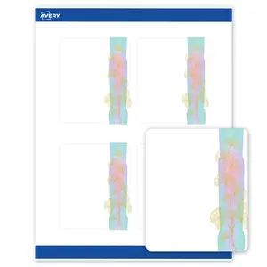 Avery Printable Rectangle Labels with Sure Feed Technology, Pre-Printed Floral Design, Matte White, 4" x 3-1/3", Laser & Inkjet Compatible, 40 Total, Great for Branding, Marketing, and Events