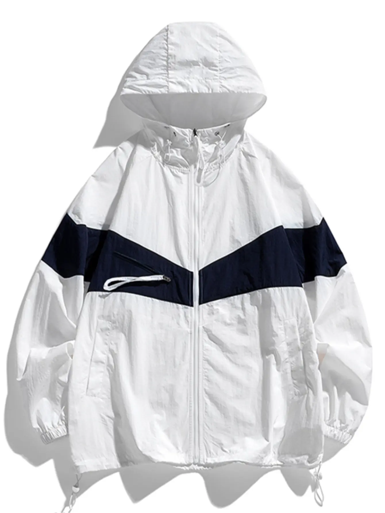 Men’s lightweight jacket for summer—American-style outdoor fishing wear, ideal for vacations and beach outings; couples’ matching sports jacket/outerwear