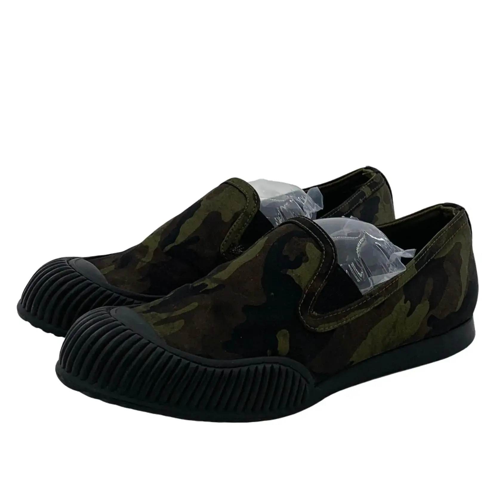 RDLT-Prada Size 36 Camouflage Color‑Block Slip‑On Loafers-J28277