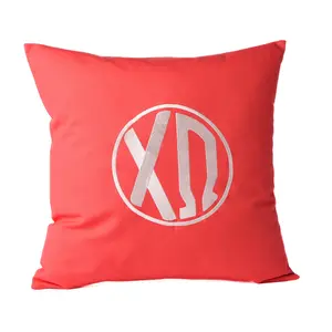 Chi Omega Circle Monogram Pillow