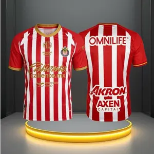 26 27 LIGA MX Chivas de Guadalajara Home Soccer Jersey Mexico League Fans Version Short Sleeve Jersey Quick Dry Football Jersey