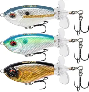 "ACT FAST!" Top Water Fishing Lures with BKK Hooks, Whopper Fishing Lure for Freshwater or Saltwater, Floating Lure for Bass Catfish Pike, Fishing Wobble Surface Bass Baits Teasers Fishing Gifts for Men
