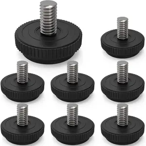 8 Pack 5/16-18 Threaded Furniture Leg Leveling Feet Screw-in Glide Levelers,Screw Foot Levelers Screw On Furniture Glide Leveling Table,Chair,Furniture