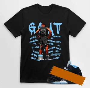 5s Black University Blue 2026 Shirt, AJ5 Black University Blue Match Tee, Match GOAT Shirt