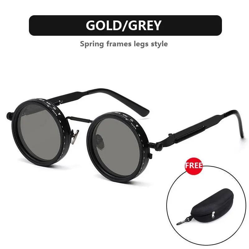 Polarized Round Sunglasses ND9 Adjustable Dimming Sun Glasses Men Women Retro Punk Men's Fishing Eyeglasses Outdoor Shades UV400 Indoor leisure equipment