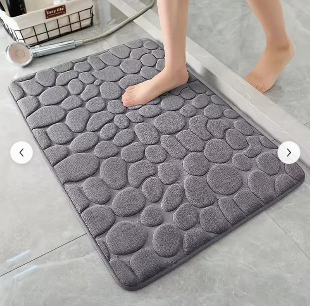 1pc Quick-Dry Memory Foam Bath Mat with Non-Slip Backing - Soft Shower Carpet Suitable for Bath Tub, Shower,