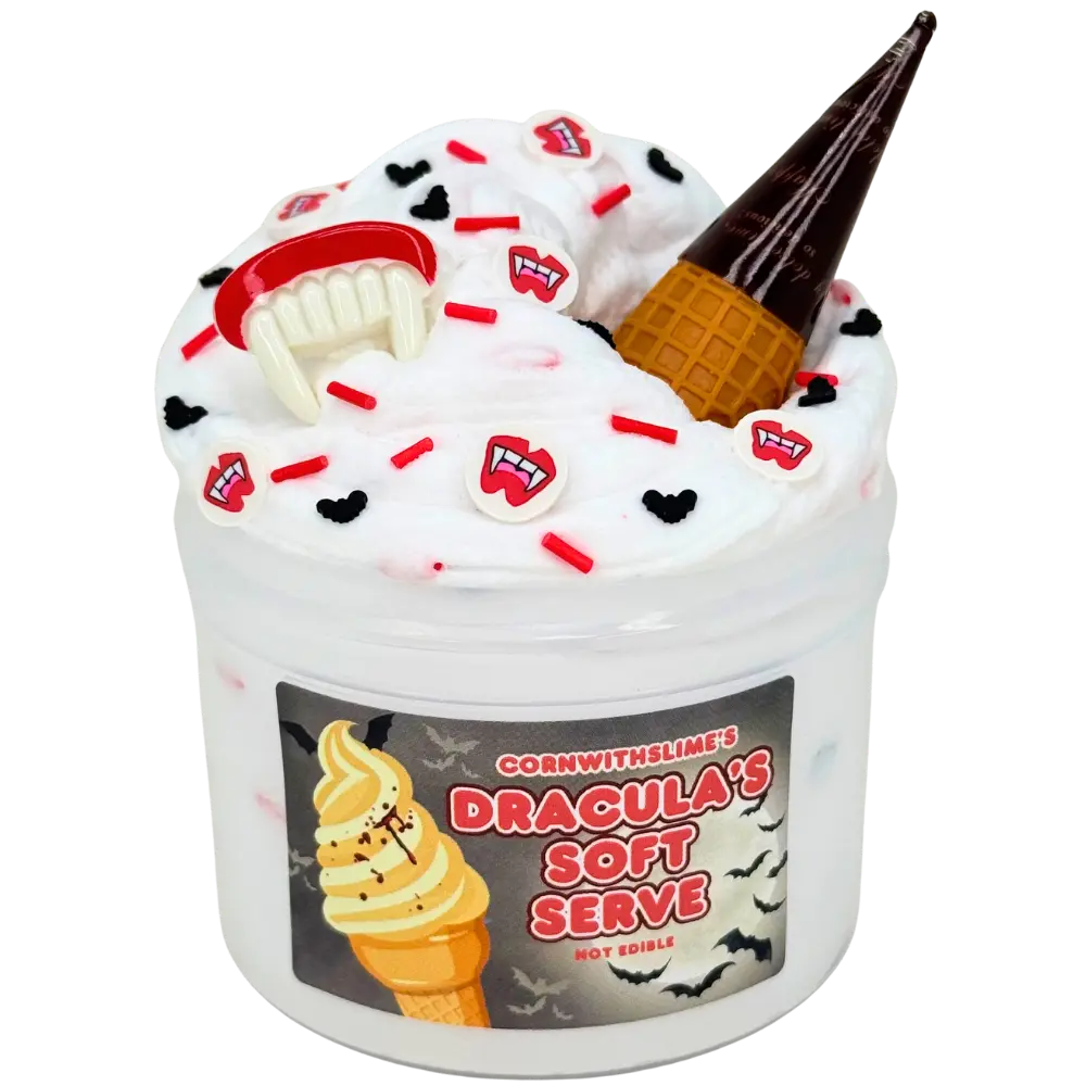 Dracula's Soft Serve 8oz Slime Butter Dough Scented Cherry Chocolate Ice Cream