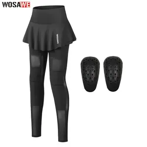 WOSAWE Women's Motorcycle Trousers 2 in 1 Skirt Pants with Removable Knee Pads Motorcycle Style City Riding  Casual Wear