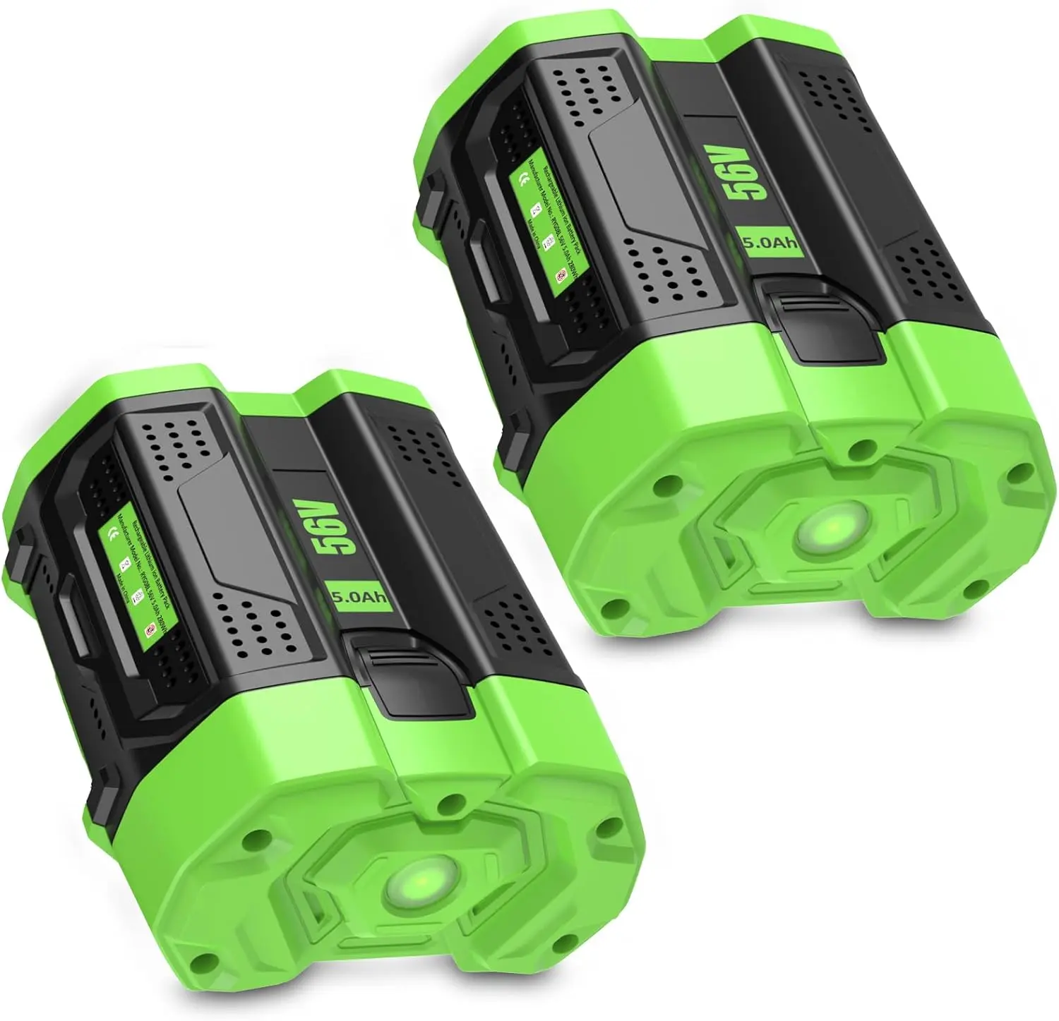 EGO 56V 5000mAh Lithium Rechargeable Cordless Battery Replacement for 5.0Ah Models, Compatible with BA2800T, BA2800, BA4200, BA1400, HT2400, LB6504, LB5804, LB6500 Power Tools, Lithium Rechargeable Battery