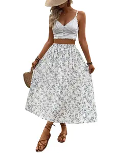 New Women's Pleated Skirt, Dual Layer Design, Elegant and Versatile, Essential for Outings, High Waist, Long Length, Loose Fit