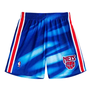 Mitchell & Ness NBA Swingman New Jersey Nets 1990-91 Men Shorts Pattern/Royal