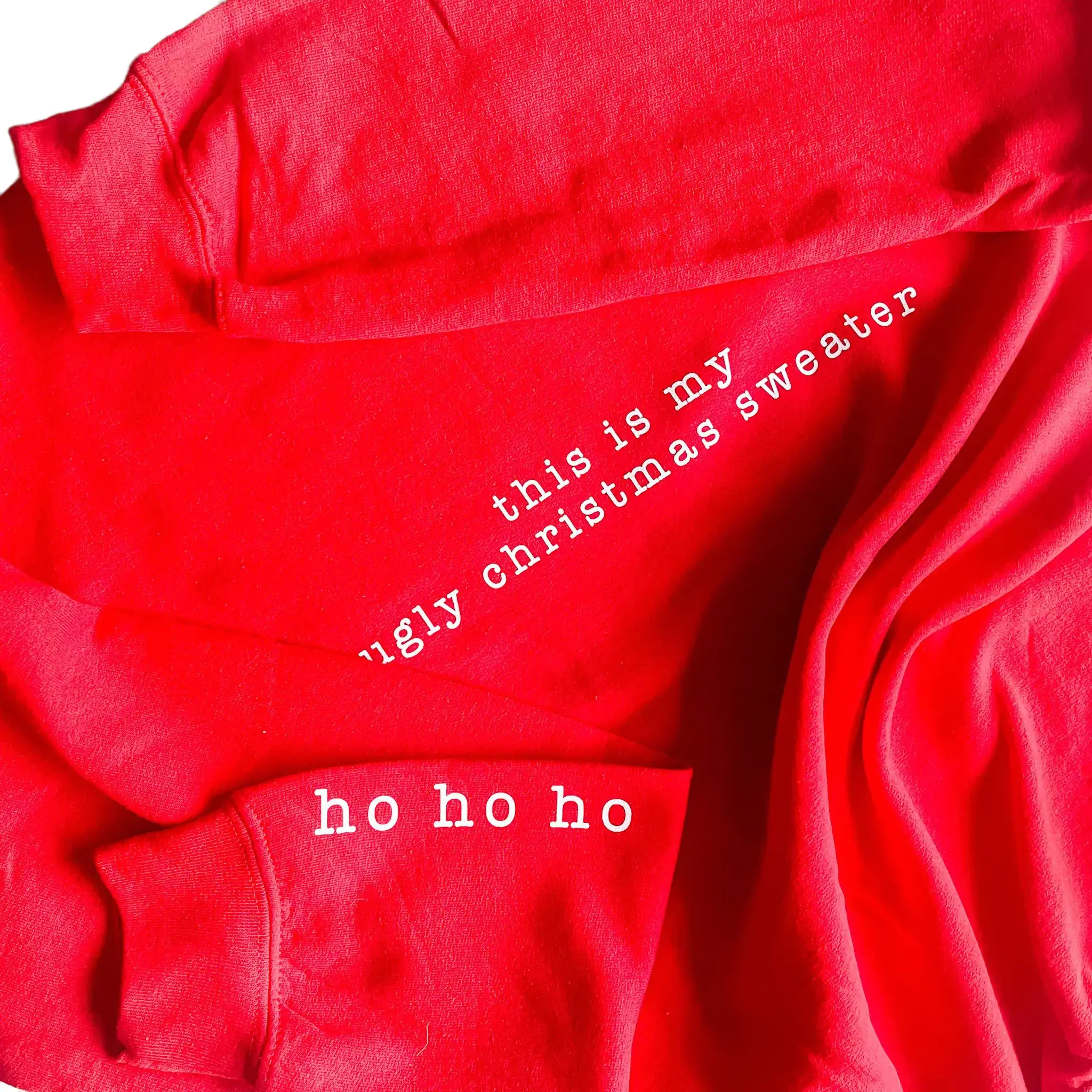 Ugly Christmas Sweater Red Adult Crewneck