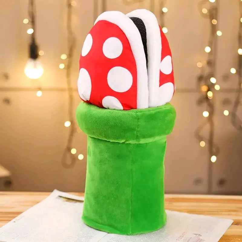 Lovely Multifunctional Piranha Plush Slippers Toys Warm Winter Floor Soft Plants Women's Funny Homely Plush Slippers Indoors Outdoors Summer Winter Cotton