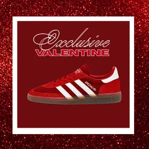 Adidas Handball Spezial Scarlet Cloud White Women's Perfect Fashion Footwear Sneaker Everyday Comfortable Trendy Valentine's Day Shoe Girl