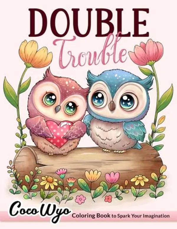 Double Trouble: Valentineâ€™s Day Coloring Book for Adults Featuring Romantic Couple Animals, Sweet Treats, Lovable Stuff and Many More