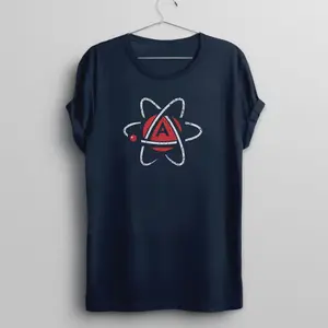 Atheist Atom Graphic T-Shirt - Vintage Science Cotton Tee, Cute & Fashion Outfit, Comfortable Oversized Top, Perfect Gift for Her, Ideal Present for Valentine's Day, Birthday, or Graduation