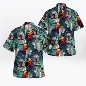 Boba Fett Tropical Hawaiian Shirt Personalized Retro Hawaiian Shirt Summer Shirt Gift For Him Gift For Her Father Gift Mother Aloha Shirt Beach Outfit Floral Tropical Hawaii Shirt