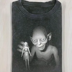 Goblin Doll Shirt, Lord Of The Rings Shirt, Novelty Distressed Tee, Gift for Him, Unisex Crewneck Menswear and Womenswear DB9