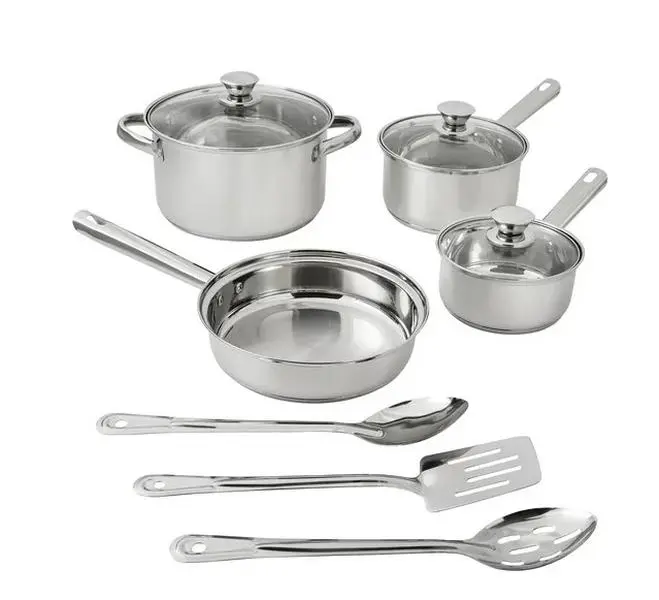 Stainless Steel 10-Piece Cookware Set Stainless Steel 10-Piece Cookware Set