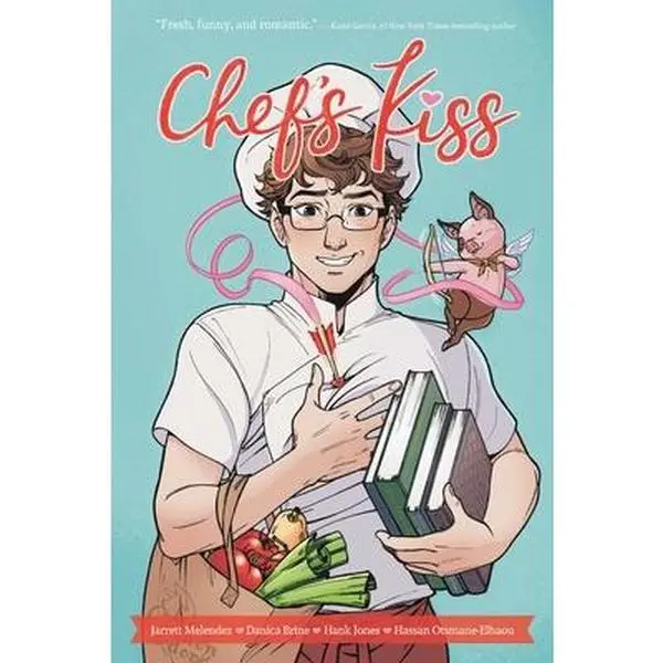 Used Trade Paperback Book - Chef's Kiss by Jarrett Melendez - English, 160pp, NYPL Best Book, Oni Press, Food & Cooking Themed for Teens, Queer Romance Arc, Romance + Self-Find, Liam-Related Content
