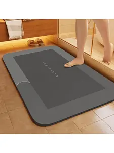 pc Super-Absorbent Silicone Mat - Quick-Dry, Non-Slip, Soft & Comfortable For Bathroom, Shower, Laundry Room, Bedroom, Living Room, Kitchen