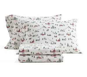Martha Stewart Ski Village Flannel Full Sheet Set