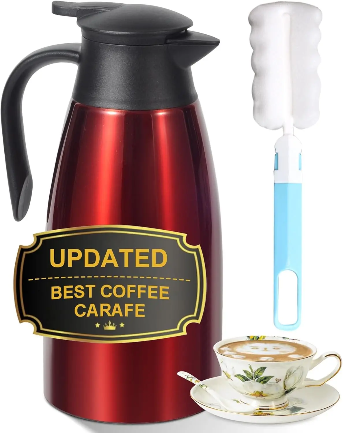 70oz Thermal Coffee Carafe,  Insulated Stainless Steel Coffee Carafes for Keeping Hot Coffee &  Hot Beverage-12Hours, Double Walled Vacuum Coffee Carafe