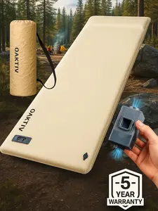 Oaktiv WanderMate Lite - Self-Inflating Camping Sleeping Pad - Inflatable Camping Mattress for Car, Backpacking, and Tent - Durable 4-Inch Memory Foam and Air Support