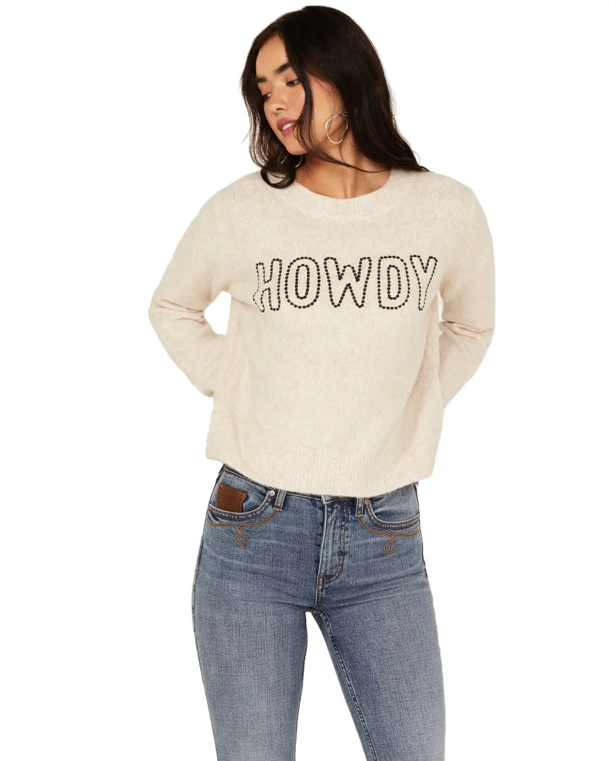 White Crow Women's Women'S Howdy Stitch Sweater - Pw243115bb