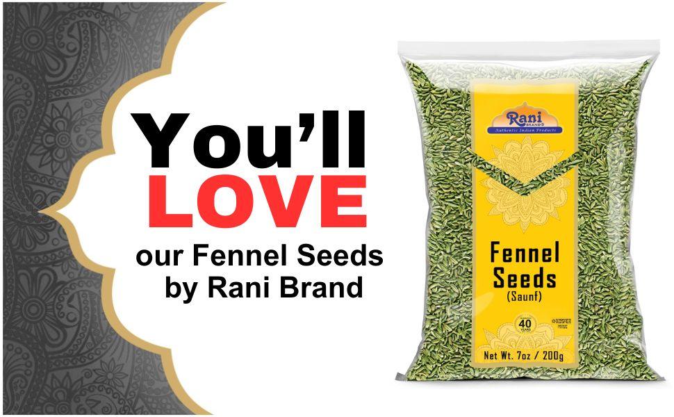 Rani Fennel Seeds (Saunf Sabut) Whole Spice 7oz (200g) All Natural ~ Gluten Friendly | NON-GMO | Kosher | Vegan | Indian Origin Rani Fennel Seeds (Saunf Sabut) Whole Spice 7oz (200g) All Natural ~ Gluten Friendly | NON-GMO | Kosher | Vegan | Indian Origin